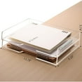 thumbnail image 4 of Stackable Paper Tray,Letter Tray Desk Organizer,Desk File Organizer,Acrylic Paper Tray Organizer for Desk,Clear Desk Organizers and Accessories for Office, Home or School，2 Tier, 4 of 6