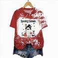 thumbnail image 5 of TOWED22 Halloween Shirt for Women Ghost Pumpkin T-Shirt Funny Tie Dye Graphic Tees Tops Blouse Gift(Red,4XL), 5 of 5