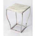 thumbnail image 1 of Beaumont Lane Metropolitan Living Marble and Metal End Table in White, 1 of 1