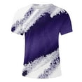 thumbnail image 3 of Elvqul T-Shirts for Men Stylish T Shirts Short Sleeve Purple Pullover Daily Mens Shirts Crew Neck, 3 of 4