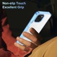 thumbnail image 6 of Compatiable with iPhone 15 Case Clear, Transparent Crystal Shockproof Phone Case, Slim Anti-Scratch Hard PC + Soft TPU Back Protective Cover Bumper Non-Slip Design For iPhone 15, Blue, 6 of 8
