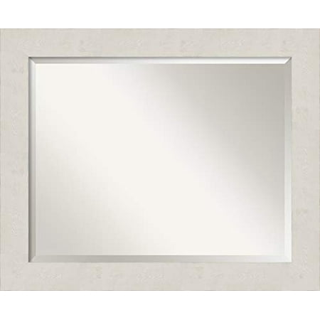 Amanti Art Framed Vanity Mirror Bathroom Mirrors For Wall Rustic Plank White Mounted Medium 27 38 X 33 In Canada Amanti Art Framed Vanity Mirror, Mirrored Frame Vanity Mirror