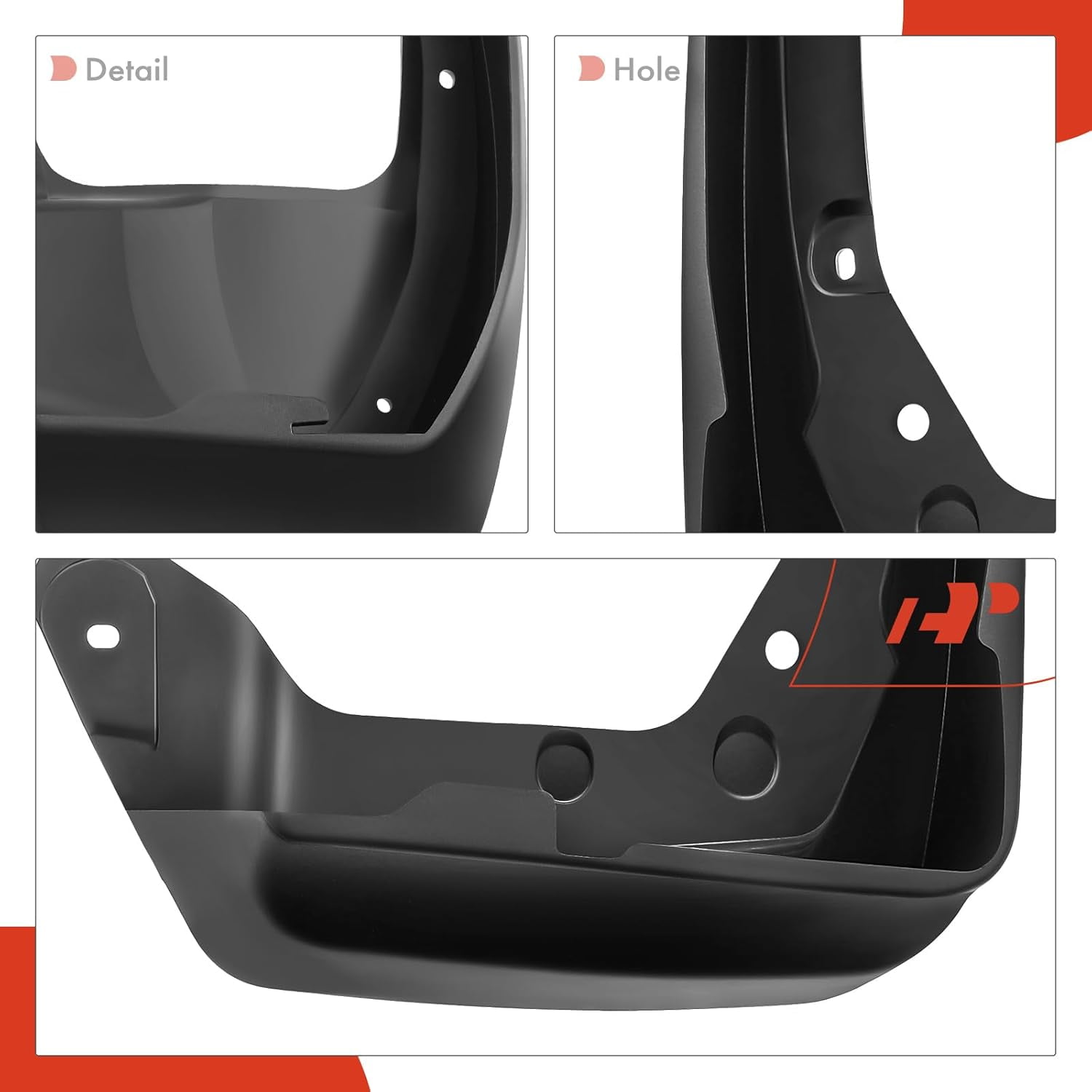 A-Premium Set of 4PCS Mud Flaps Splash Guards Mudguards Mudflaps with Hardware Kits Accessory Compatible with Honda Odyssey 2014-2017 Mini Passenger Van, Front and Rear (Driver & Passenger Sides)