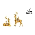 thumbnail image 1 of Elegantes figuras de ciervos de resina, esculturas de renos, adornos coleccionables para estante, escritorio, sala de estar, estudio, regalo de cumple, 1 of 8