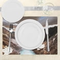 thumbnail image 3 of Ambesonne Yellowstone Place Mats Set of 4, Canyon Forest View, Standard Size, Brown, 3 of 6
