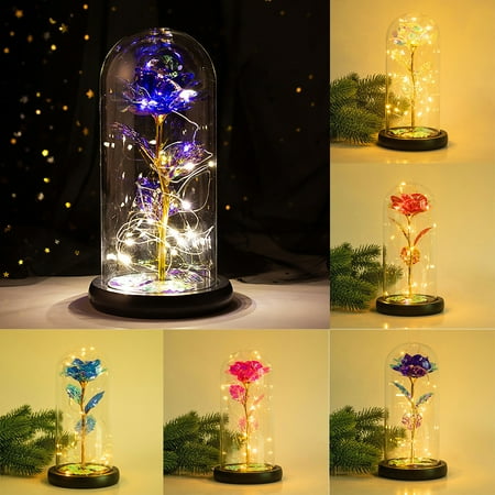 

Beechoice Beauty and The Beast Rose Eternal Glass Dome Beauty and The Beast Gifts Rose In Glass Dome with Lights Suitable For Valentine s Day Mother s Day Anniversary Christmas Birthday