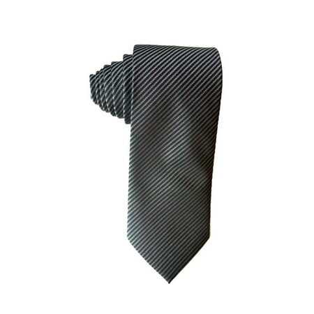 Grey Striped Tie - James Cavolini Italy Striped Grey Neck Tie