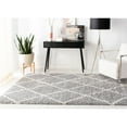 thumbnail image 2 of SAFAVIEH Fontana Catrina Geometric Plush Shag Area Rug, Grey/Cream, 5'3" x 7'6", 2 of 5