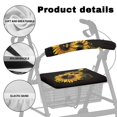 thumbnail image 5 of HELLHERO Rollator Walker Seat and Backrest Rollbar Covers Set Seat & Back Cover and Stretchable Material for Street Scenes and Outdoors (Sunflower Guitar), 5 of 7