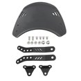 thumbnail image 1 of Motorcycle Windshield with Bracket Aluminum Windproof Waterproof Universal Fit Front Flyscreen for 6.5 to 9.45in Headlight Black, 1 of 5