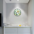thumbnail image 5 of Yayeee Wall Clock Battery Operated 9.5" Silent Quartz Non-Ticking for Living Room Decor, White Flower, 5 of 8