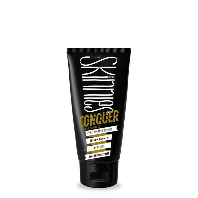 Crema solar Skinnies CONQUER SPF50+ de 100 ml de amplio espectro