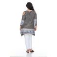 thumbnail image 2 of White Mark Women's Plus Size Cold Shoulder Printed Tunic Top, 2 of 2