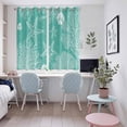 thumbnail image 4 of Teal Coastal Kitchen Curtains Window Panels, Starfish Coral Summer Beach Ocean Insulated Window Treatment Curtain, Grommet Curtains for Bedroom/Living Room/Bathroom, 2 Piece 52"Wx63"L, 4 of 8