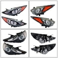thumbnail image 6 of munirater Headlight Assembly Replacement for 2011-2014 Hyundai Sonata Headlamps Pair Black Housing Clear Lens Projector, 6 of 6