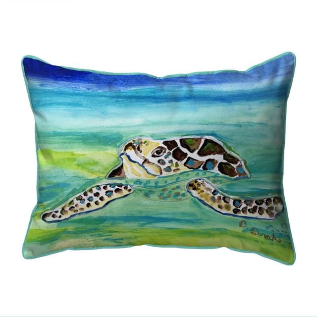 Betsy Drake ZP1197 20 x 24 Po Oreiller Intérieur et Extérieur Zippé de Surface Tortue de Mer&44; Extra Large