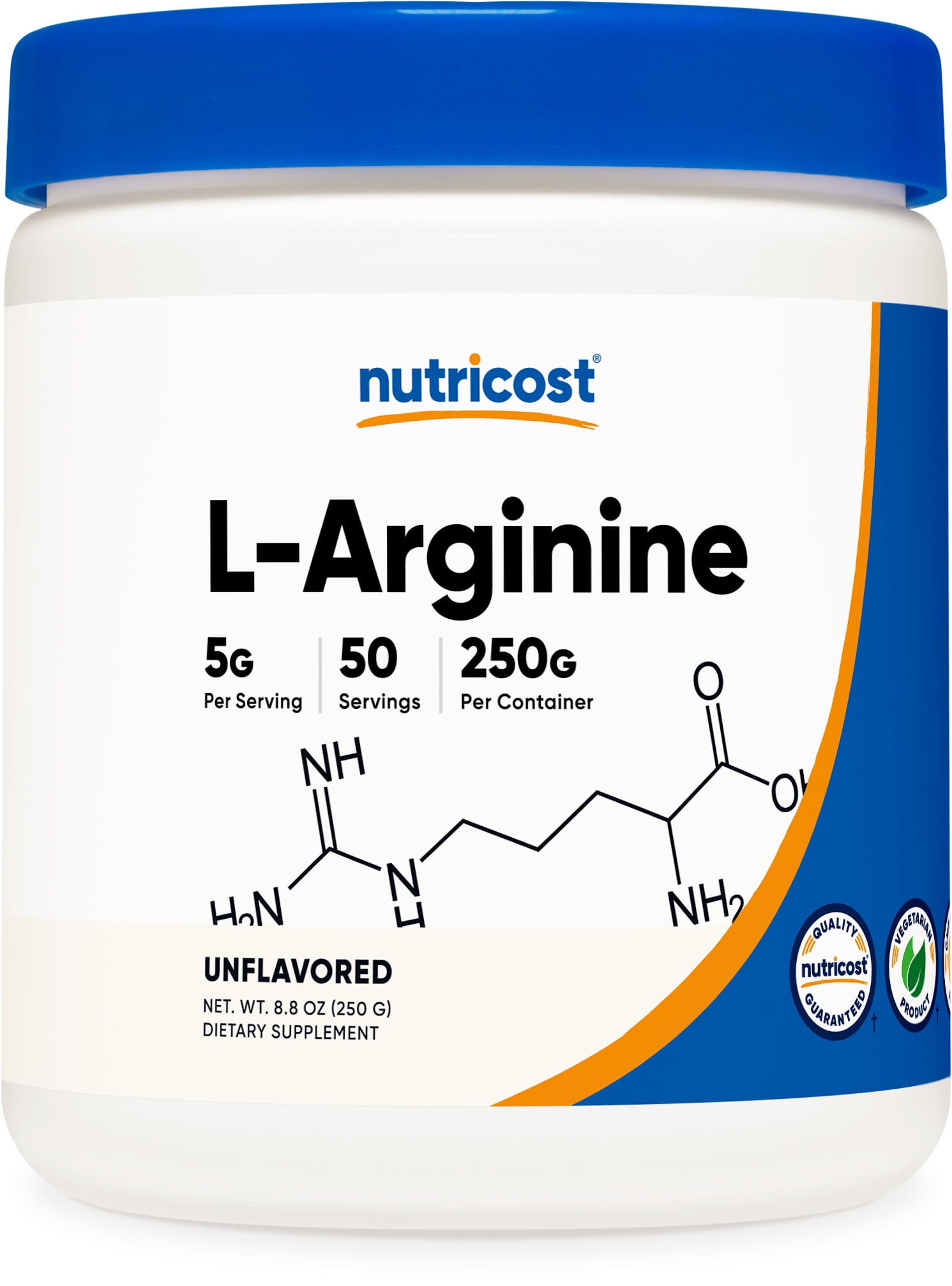 Nutricost LArginine Powder (250 Grams) 5000mg Per Serving; 50