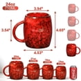 thumbnail image 7 of HEETHYCOOL 24 oz Large Ceramic Coffee Mug, Unique Textured Handmade Pottery Tea Cup, Crimson Rose, 7 of 7
