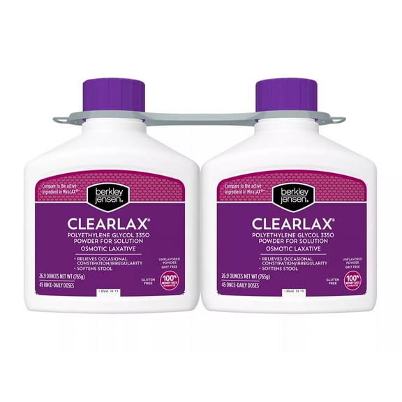 Berkley Jensen ClearLax Powder Laxative, 2 pk./29.6 oz.