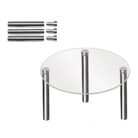 

Randolph Clear Acrylic Cake Display Stand Circular Metal Support Shelf