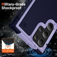 thumbnail image 5 of Compatible With Samsung Galaxy S25 Ultra Phone Case,PC&TPU 2-in-1 Designing,Shockproof DropProof Military Grade Protective Rugged Heavy Duty Phone Case Cover For Samsung Galaxy S25 Ultra,Lightpurple, 5 of 8