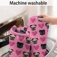 thumbnail image 5 of Pink Pug Puppies Bathroom Rugs Mat,Non Slip Microfiber Bathroom Rug,Rubber Backing,Soft Bathroom Mats for Bathroom Floor,Tub and Shower,60x24in(150x60cm), 5 of 5