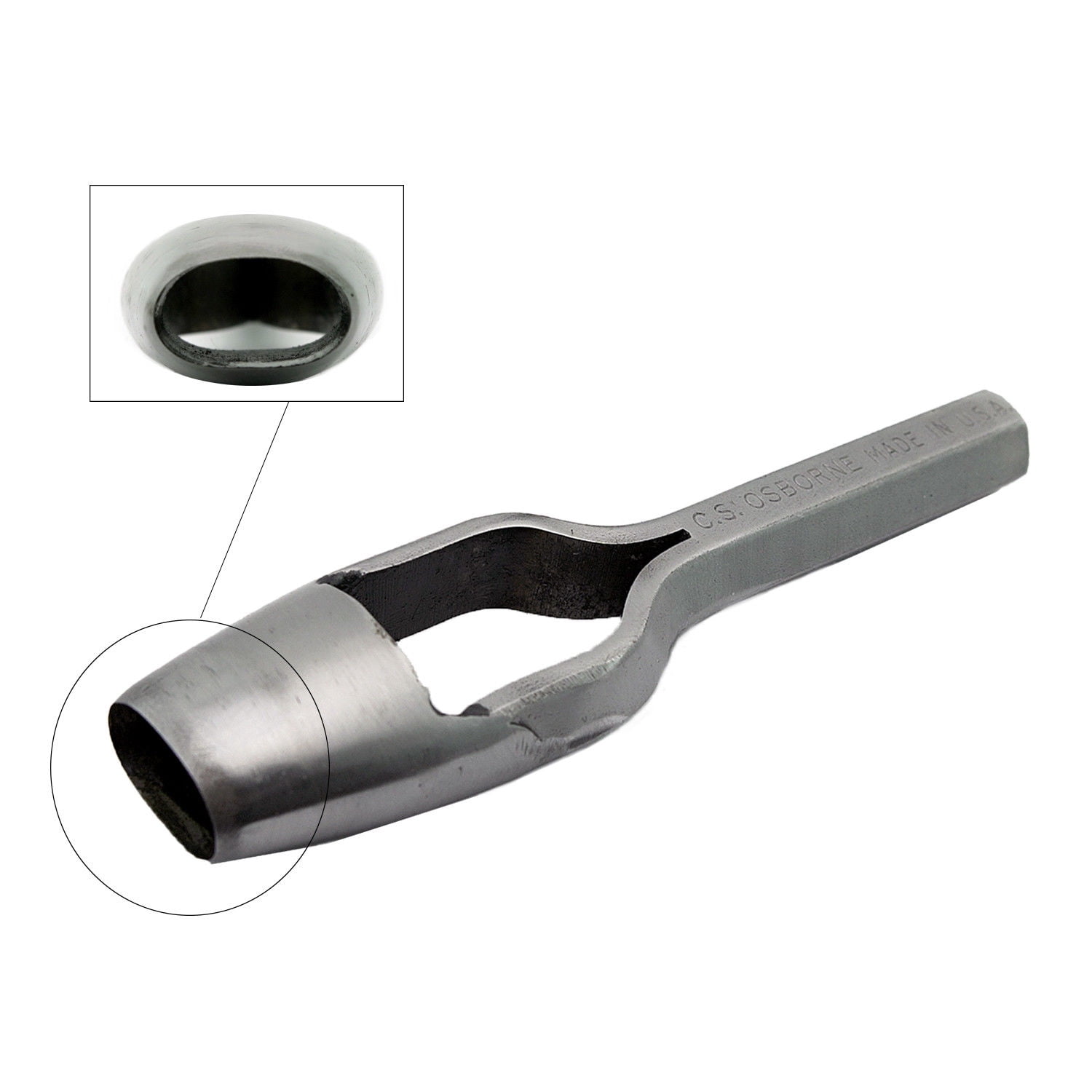 C.S. Osborne Oval Drive Punch 158 Leather Cutter Variety of Sizes