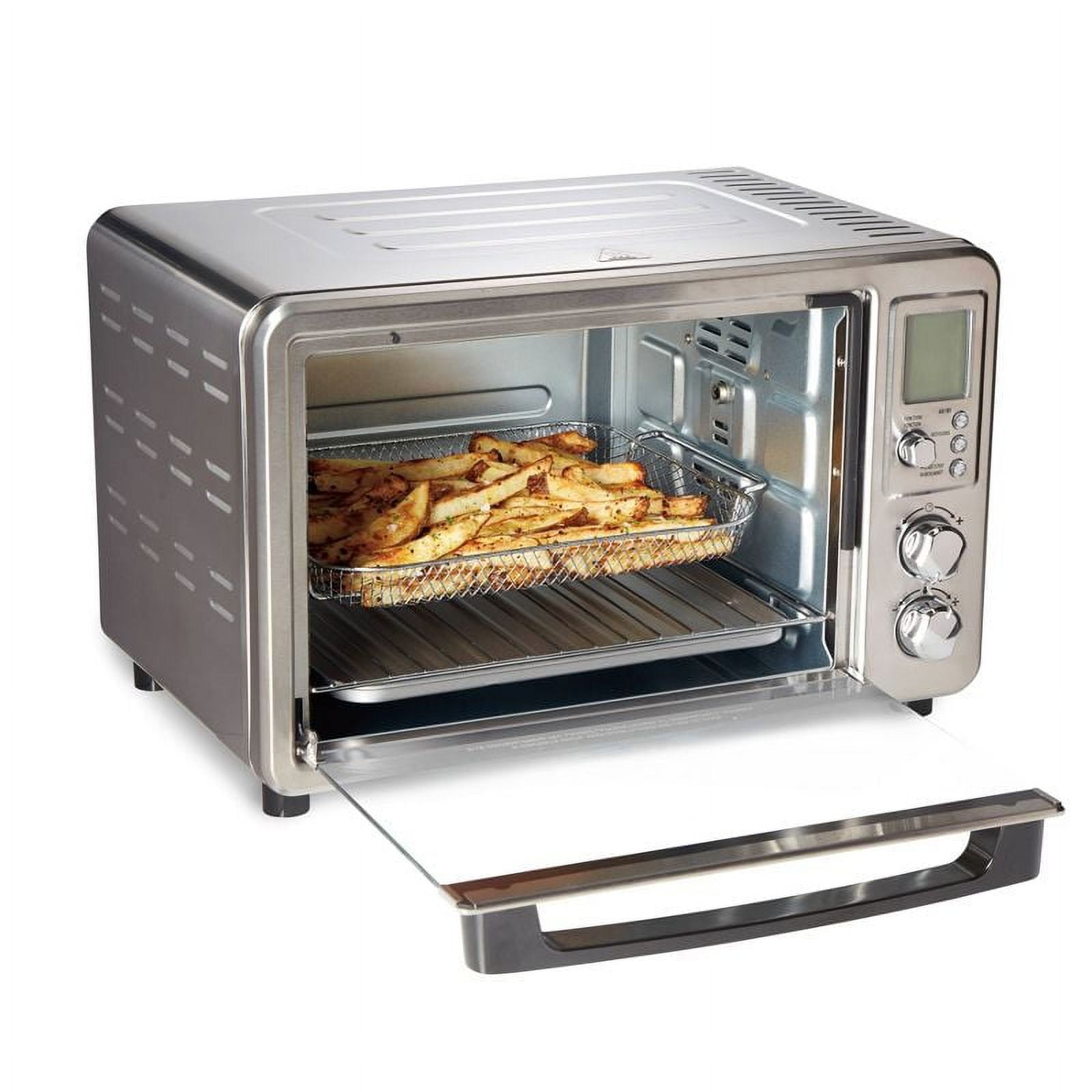  Hamilton Beach Sure-Crisp Toaster Oven Air Fryer Combo, Fits 9”  Pizza, 4 Slice Capacity, Powerful Circulation, Auto Shutoff, Stainless  Steel (31403) : Home & Kitchen