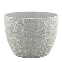 Mainstays Isla 14" x 14" x 10.25" Round Vanilla Dream Plastic Planter