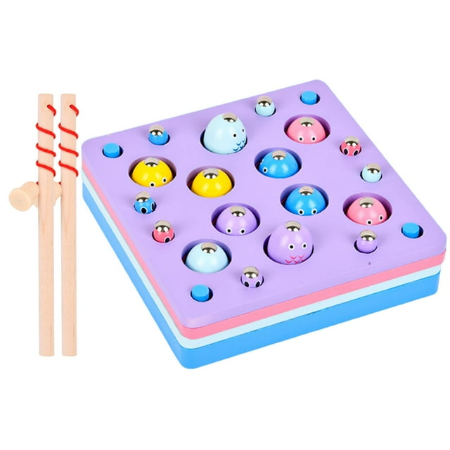 Montessori Playset de para Regalos de cumpleaños interactivo, y Rompecabezas de Cuadrado Sunnimix Juego de pesca Rompecabezas