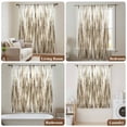 thumbnail image 5 of Brown Beige Vintage Semi Sheer Curtains Drapes for Living Room, Bedroom, French Doors Window 84 Inches Long, Retro Abstract Art Rod Pocket Chiffon Curtain Drapery Voile Draperies Panel, 5 of 8