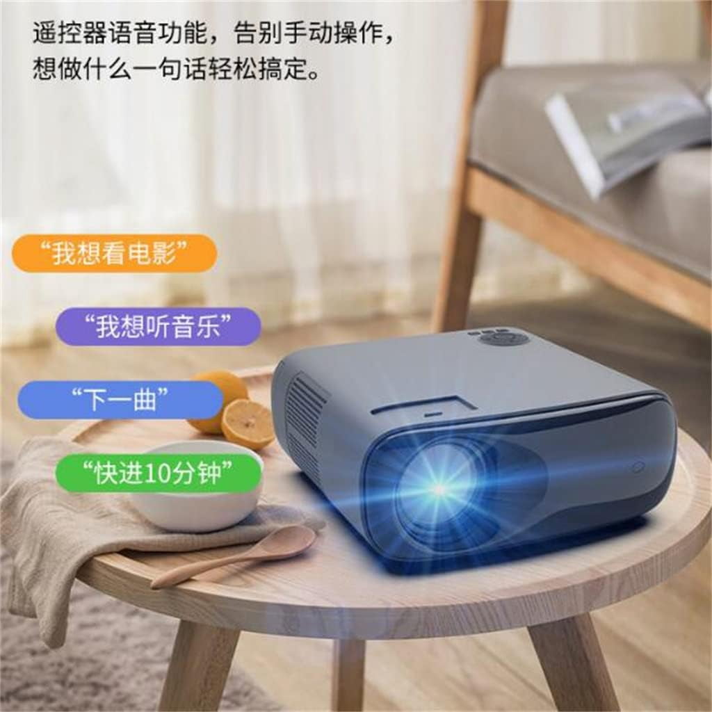 Projector Office Support 4K High Brightness LED Screen Voice Mini Home Projector (D As the picture shows)
