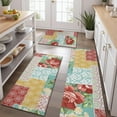 thumbnail image 2 of Pioneer Flower Floral Print Pattern Kitchen Rugs Sets Of 3,Kitchen Runner Rugs Non Skid Washable,Decorative Kitchen Floor Mats for Kitchen,Sink,Laundry,17"x30"+ 17"x47" + 17"x59", 2 of 6