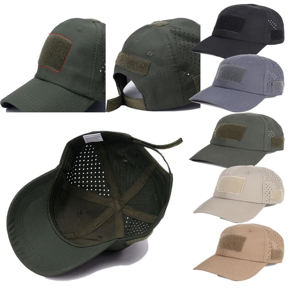 Beautynvta Baseball Cap with Loop Field, Outdoor Breathable Sports Hat, Mesh Sunshade Hat for Men Women Outdoor Hiking Fishing