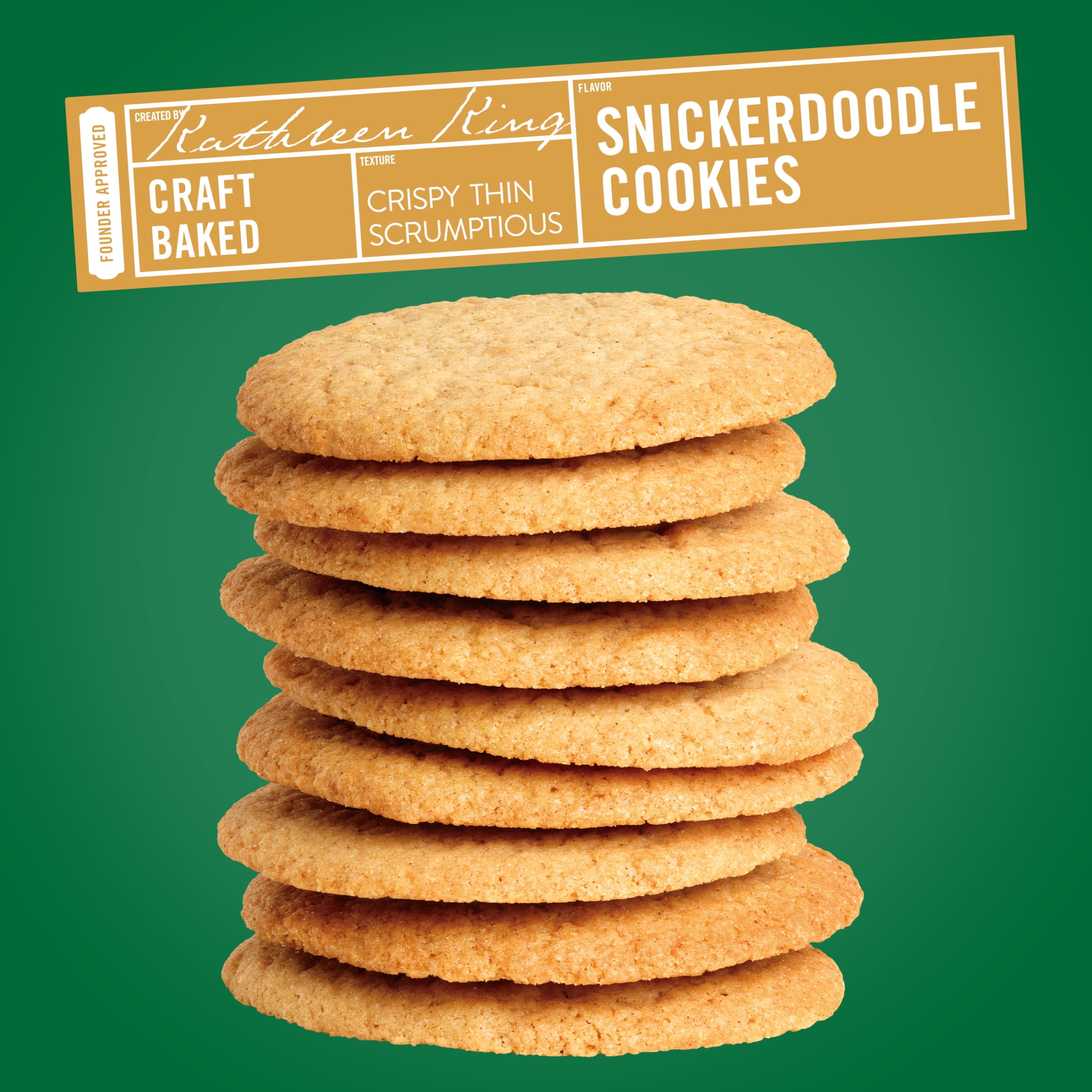 (3 pack) Tate's Bake Shop Snickerdoodle Cookies, 7 oz