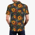 thumbnail image 6 of Wukai Sunflowers Men’s Polo Shirts,Quick-Dry Athletic Shirt,Classic Fit Shirts-4X-Large, 6 of 8