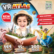Abacus Brands Professor Maxwells VR World Travel Kit - VR Atlas, Dino Dig STEM Toys, VR Goggles Included