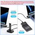 thumbnail image 2 of M.2 NVMe SATA SSD Enclosure, USB 3.2 Gen 2 10Gbps SSD Adapter for M.2 NVMe SATA M-Key B+M Key SSD and 2.5 inch SATA HDD SSD, External Hard Drive Reader Supports 2230 2242 2260 2280 22110, 2 of 6