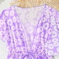 thumbnail image 4 of CAUYDY Children Girls Swimsuit Sets Little Girls Bathing Suit Tankini Girls' Swimwear Summer Beach 4T 5T 6T 7T 8T 9T Kid Girls Bikini 2Pcs Set with Cover Ups (Sizes 7-8 Years,F02-Purple), 4 of 6