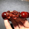 thumbnail image 2 of Wood Pixiu Bracelet 2.0 Beads Buddhist Prayer Beads Unisex Wooden Jewelry Protection Amulet Gift, 2 of 7