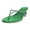 Green, variant on XYD Women Bling Thong Crystal Block Low Heel Sandals Flip Flops Round Open Toe Slip On Casual Dressy Shoes Size 4 Black