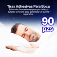 thumbnail image 2 of 90 Tiras Adhesivas Cinta Boca Anti Ronquidos Respiración, 2 of 8