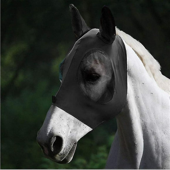 Black Horse Mask Horse Flying Mask Horse Mosquito Repellent Mask