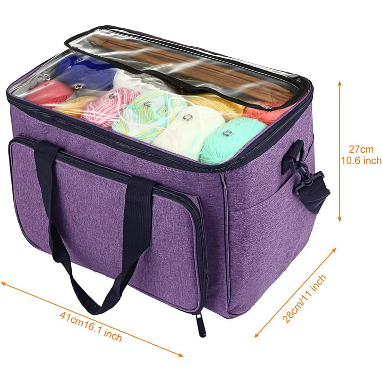 Hoshin Knitting Bag for Yarn Storage, High Capacity Yarn Totes Organiz - My  CareCrew