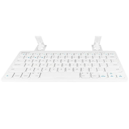 Macally Compact Wireless Bluetooth Keyboard - Features a Built-in Stand & Multi-Device Sync - Compatible with Apple Mac, iMac, MacBook Pro/Air, iPhone, iPad, Windows PC Computer Laptop, Android, (Best Apple Keyboard For Android)