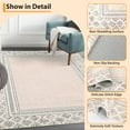 thumbnail image 6 of FairOnly 9'x12' Beige Geometric Area Rugs Soft Stain-Resistant Rugs for Kitchen Family Room Nursery Carpet Area Rug, 6 of 6