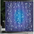 thumbnail image 3 of Ambesonne Astrology Shower Curtain, Constellation Zodiac, 69"Wx70"L, Dark Blue, 3 of 4