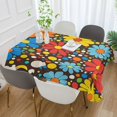 thumbnail image 2 of Yayeee Tablecloths 54" x 72" Rectangle Wrinkle Resistant Party Table Cover, Cartoon Flowers, 2 of 8