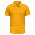 thumbnail image 4 of NOLDARES Mens Slim Fit Ribbed Polo Shirt Textured Knit Summer Golf Vacation Shirt(Yellow,M), 4 of 9