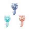 thumbnail image 2 of BrowQuartz Hand Pressure Fan Without Battery Cooling Cartoon Summer Mini Fans Small Manual Household Children Kids 3 Colors Blue, 2 of 6